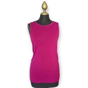 Athleta Tank Top Workout Tie Back Sleeveless Stretchy Magenta Pink Size Small